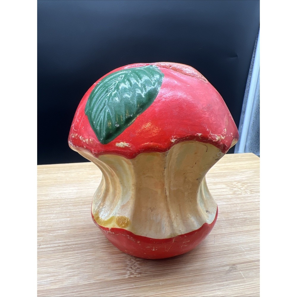 Vintage New York City Red Apple Piggy Bank 5" Tall
